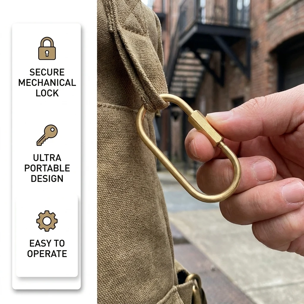 5Pcs Stainless Steel Gold U Shape Screw Locking Carabiner Clasp Connector DIY Necklace Bracelet Keychain Jewelry Making Supplies