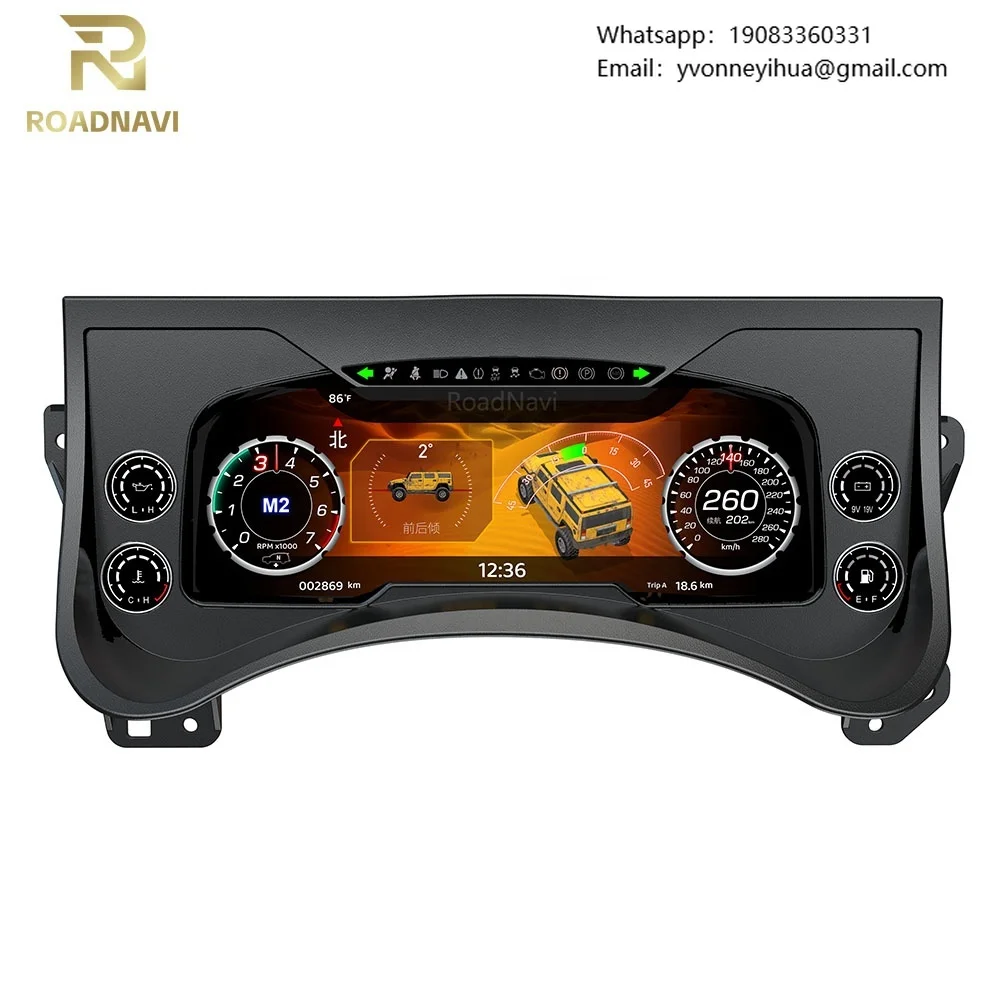 

RoadNavi Linux автомобильный цифровой кластер многофункциональный ЖК-спидометр приборная панель для 2003-2009 годов для Hummer H2