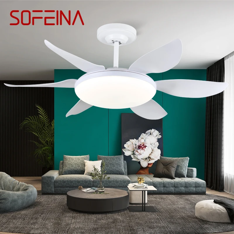 

SOFEINA Fan Light Nordic LED Ceiling Fan Light Modern Minimalist Restaurant, Living Room, Bedroom Commercial Electric Fan