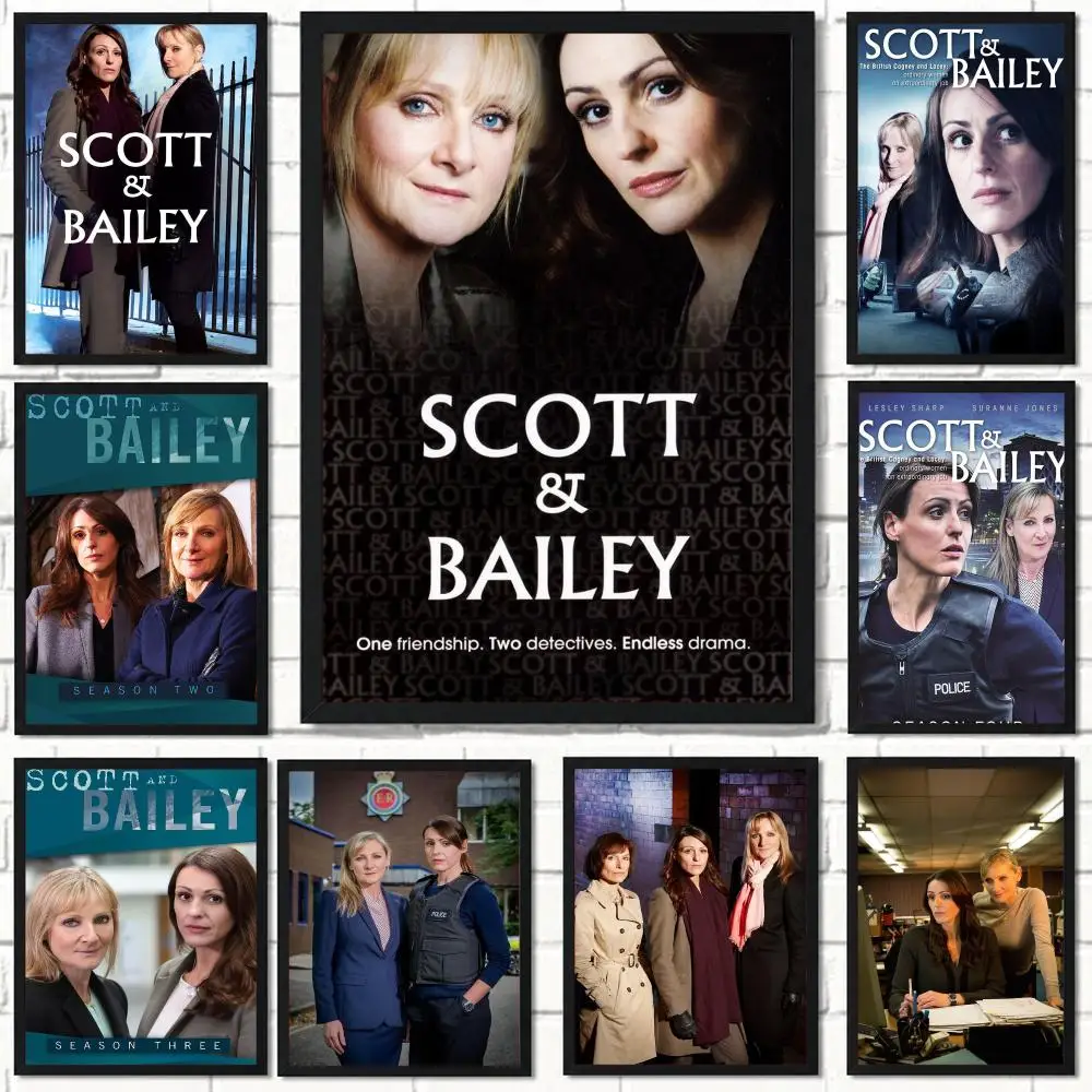 tv series S-Scott and Bailey-Y Poster Self Adhesive Wall Decor for Modern Home Cafe Office and Bar