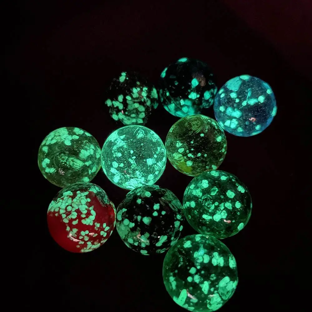 10 szt. Zabawka dla dzieci świecąca szklana kula 12mm kremowa konsola do gier maszyna do pinballa małe kulki dla bydła