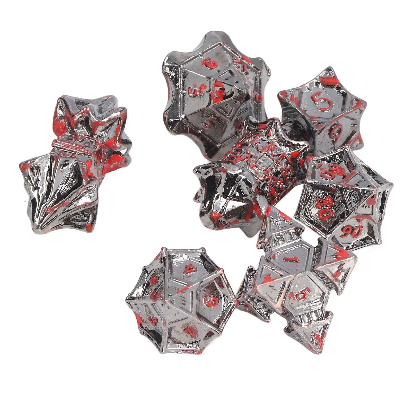 

Portable Metal Dice Set - Eye-Catching Alloy for ancient Crafts & Hobbies - Perfect for Gamers!