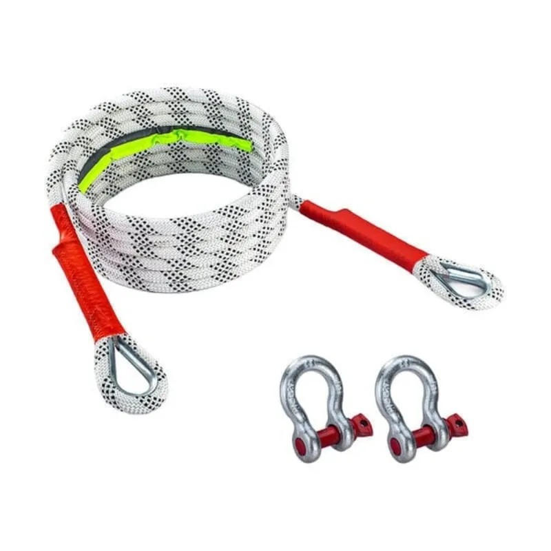 Car Trailer Rope Portable Outdoor Camping Off-Road Safety Rope U-Shaped Steel Buckle Polyester Rope Rescue Tow Rope