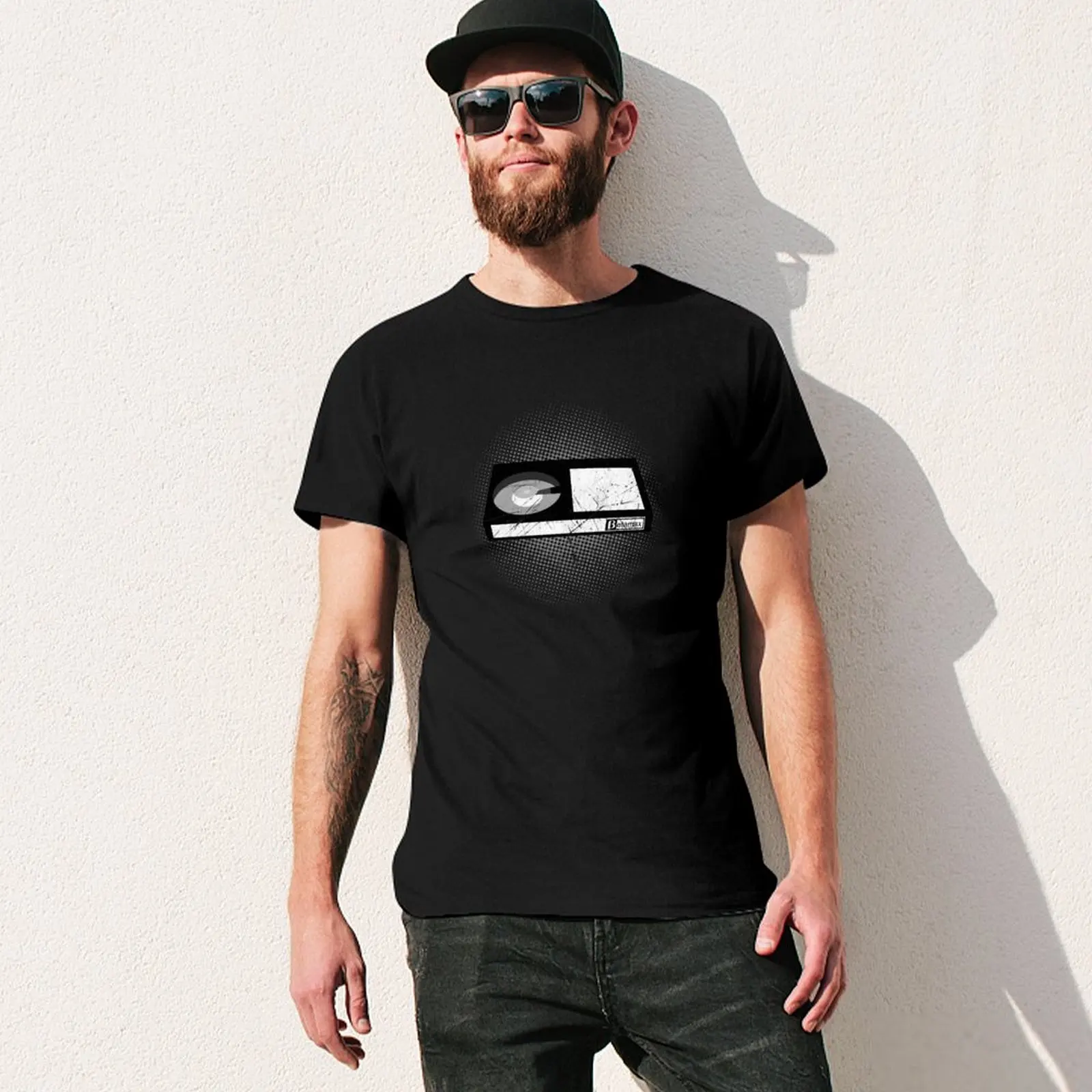 Betamax Tape T-Shirt Abstract Pattern Print Top - view 3