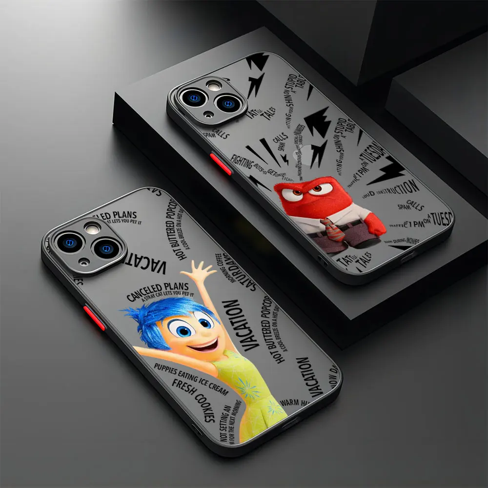 Inside Out Disneys Phone Case For Xiaomi Redmi Note 13 12 11 10 10C 9 9A 9T 9C 8 Pro Plus 4G 5G Matte Transparent Cover