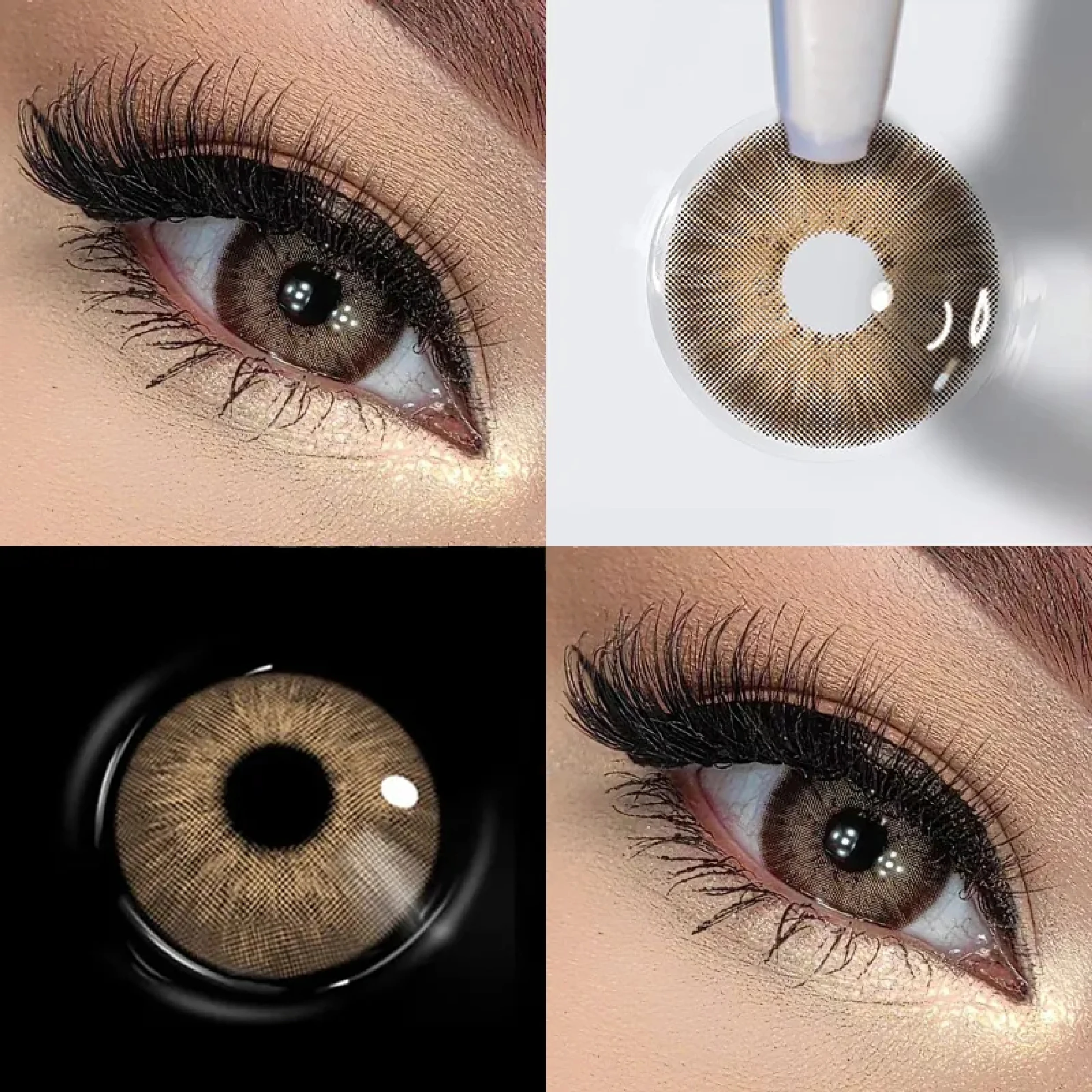 VISUASHOW Prescription  Colored Contact Lenses -1.00 to -8.00 2Pcs 14.20mm Half-Year Disposable for Daily Office Makeupp