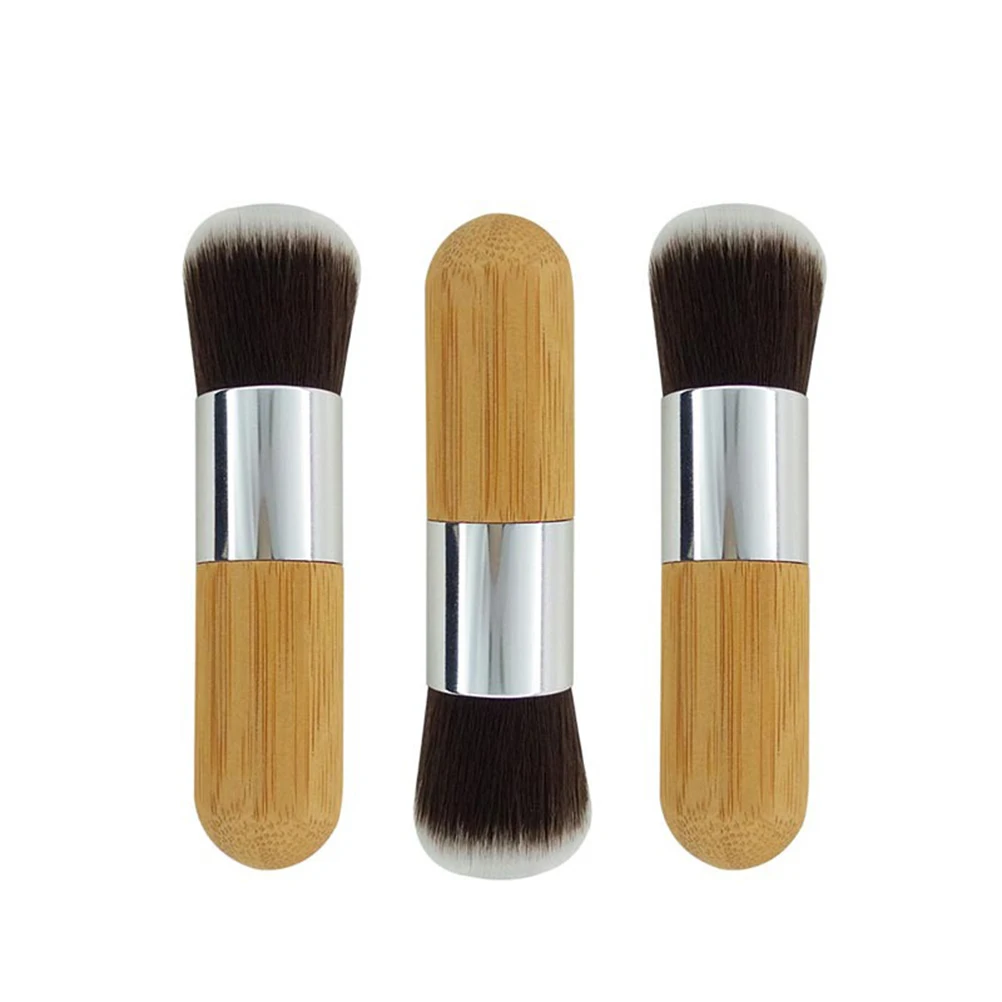 

2pcs Makeup Set Foundation Brush Mutifunction Brush Makeup Tools(Flat and Round Head Brush)