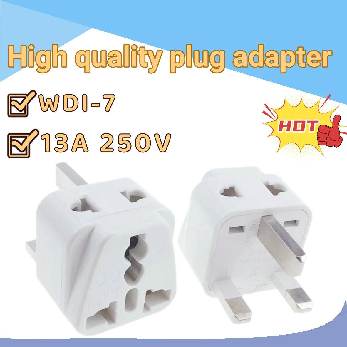 UK Universal Travel Adapter,worldwide Power plug to BS1363-A plug,BS plug to Universal Outlet Socket.