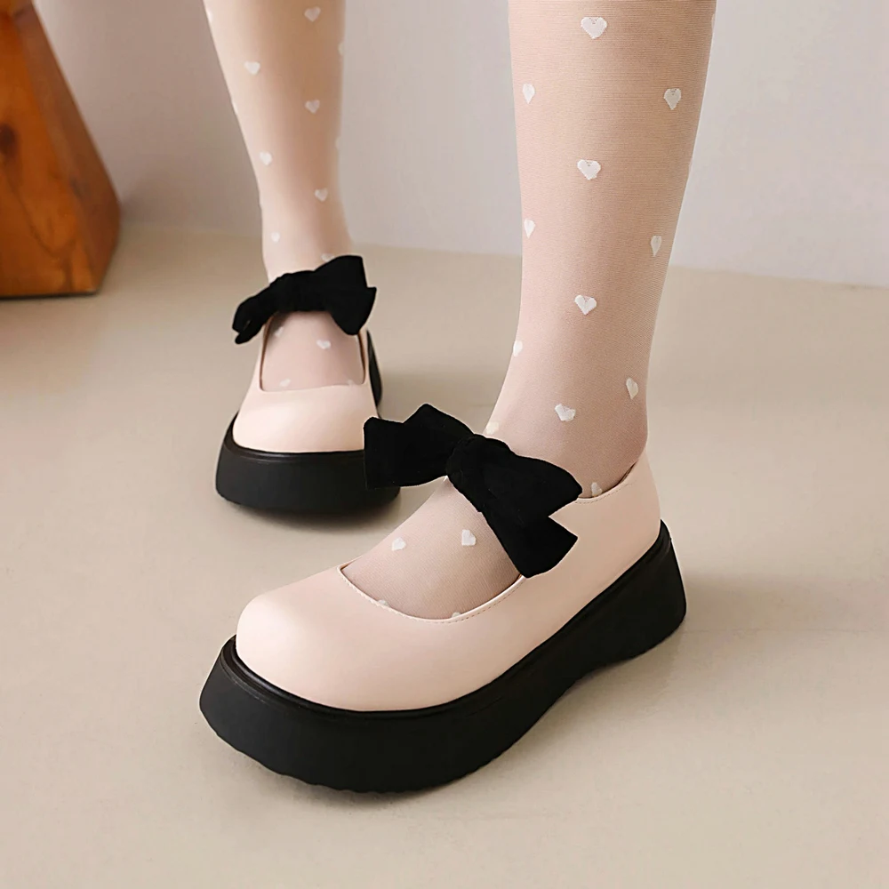 Donne Bow-knot Lolita Flats Kawaii stile giapponese JK Uniform Cosplay Party Mary Janes scarpe estate Zapatillas Mujer Splice carino