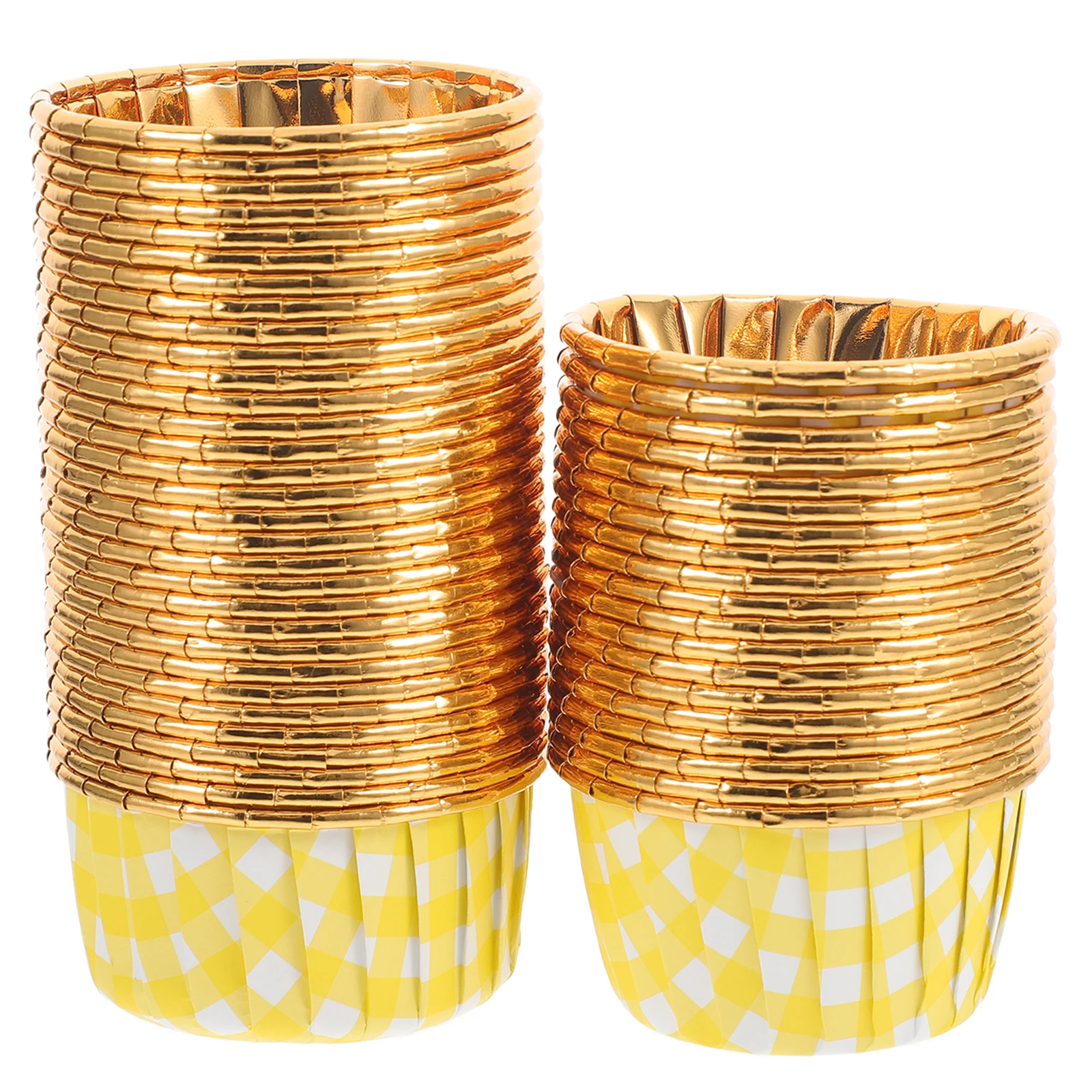 

50 Pcs Baking Cake Paper Cups Liners Cupcake Insert Muffin Cookie Food Grade Aluminum Foil