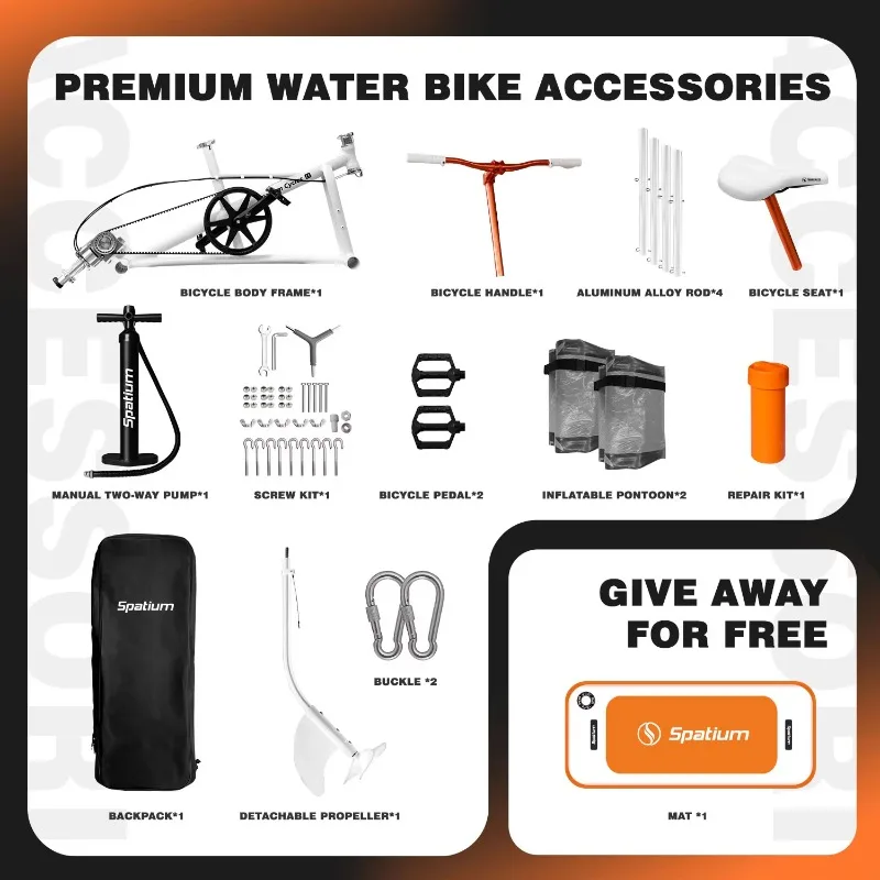 High Quality Water Padel Bicycle Sports Pvc Pontoons Bike Inflatable Sea Bike For Water Sports