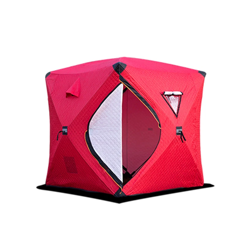 2022 high quality 3-4 Person Ice Fishing Shelter, Pop-Up Portable Insulated  Ice Fishing Tent,Waterproof Oxford Fabric