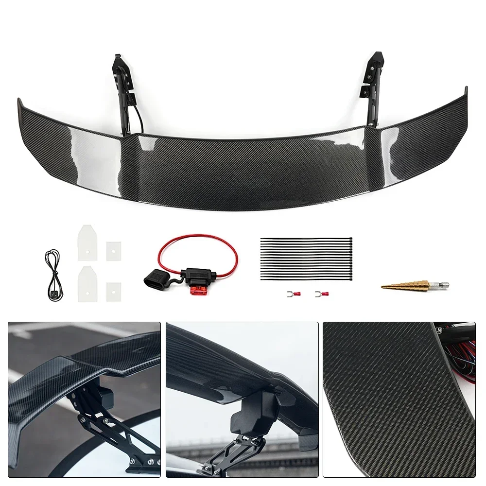 

2025 Hot Sale Universial Carbon Fiber Car Electric Spoiler Automatic Side Board Cover Rear Roof Wing Car Spoiler