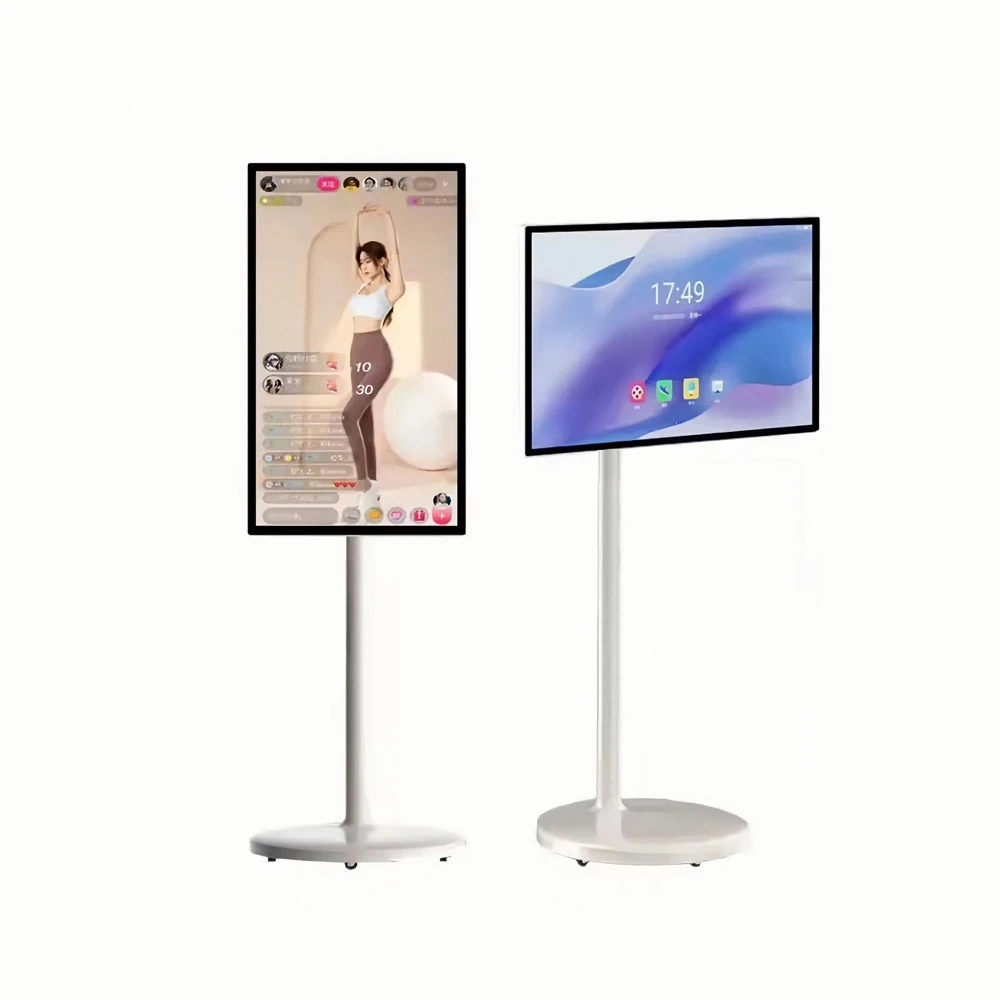 

21.5 Inch Portable Monitor Smart TV Android LCD Display Touch Screen on Wheels