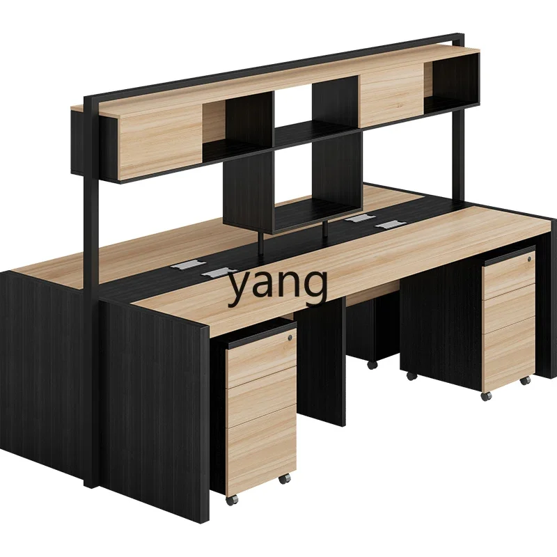 lmm1  simple modern open four-person computer staff desk studio furniture