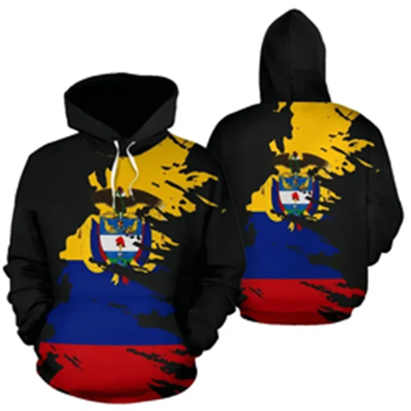 Colombia Legend Coat Of Arms Mens Hoodies 3D Printed Hooded Pullovers Jacket Male Sweatshirt Unisex Outerwear Female Top