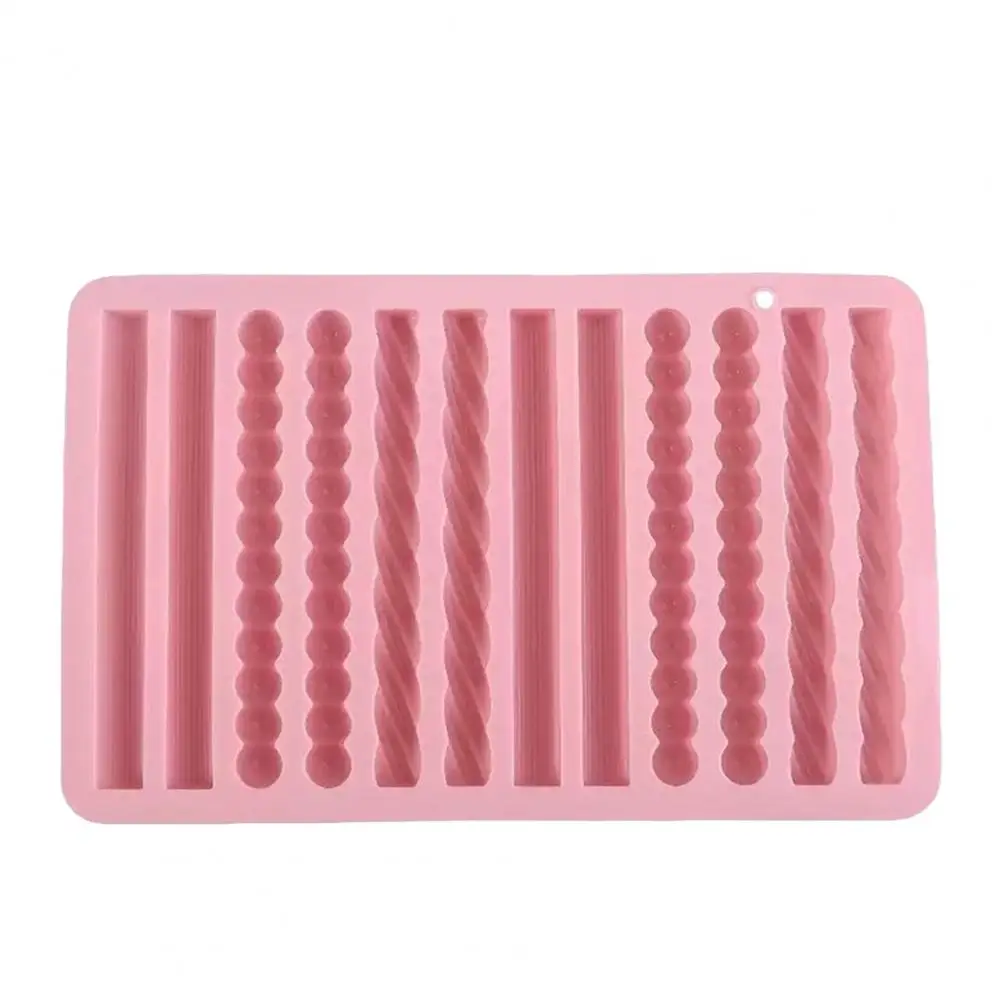 Professional Pastry Molds for Parties Silicone Twist Pretzel Mold 12 Cavity Baking Tray Non-stick for Bakers for Baking