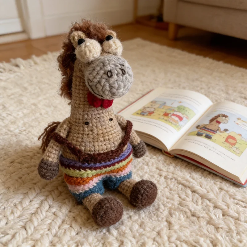 Kids Toys Names - Personalizowana pluszowa zabawka koń na szydełku