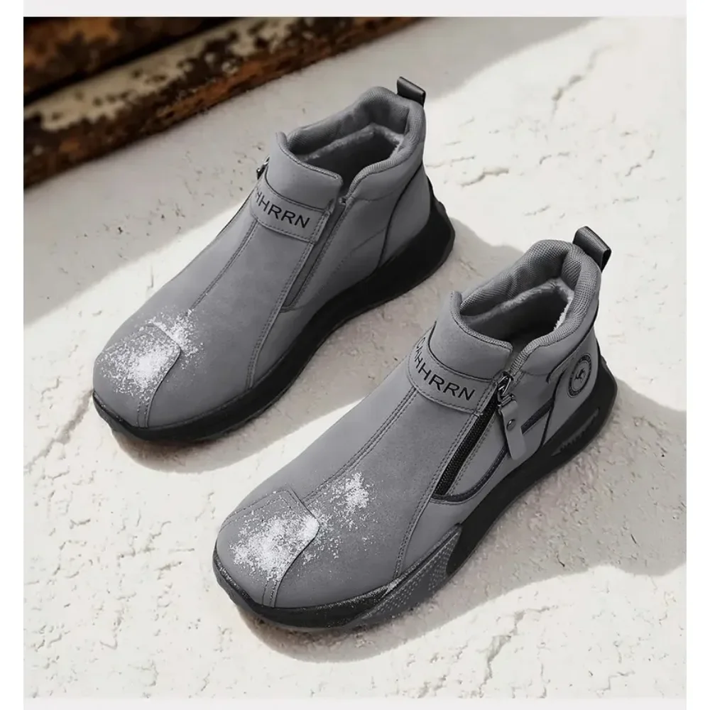 

Fashion Leather Men Casual Shoes Comfortable Man Sneakers Designer Short Boots Outdoor Lightweight Flats Anti Slip Walking Shoes