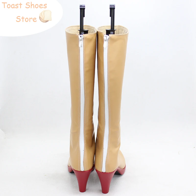 Anime muslimtrish Una Cosplay scarpe PU scarpe in pelle Cosplay Prop Halloween Boot Costume Prop