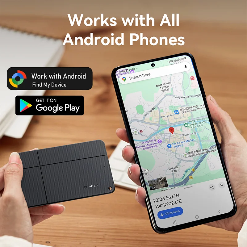 MiLi Smart Tracking Tag For Android Gps Location Tracker MiTag  Work with Google Find My for Wallet Keys Anti-loss Card Device