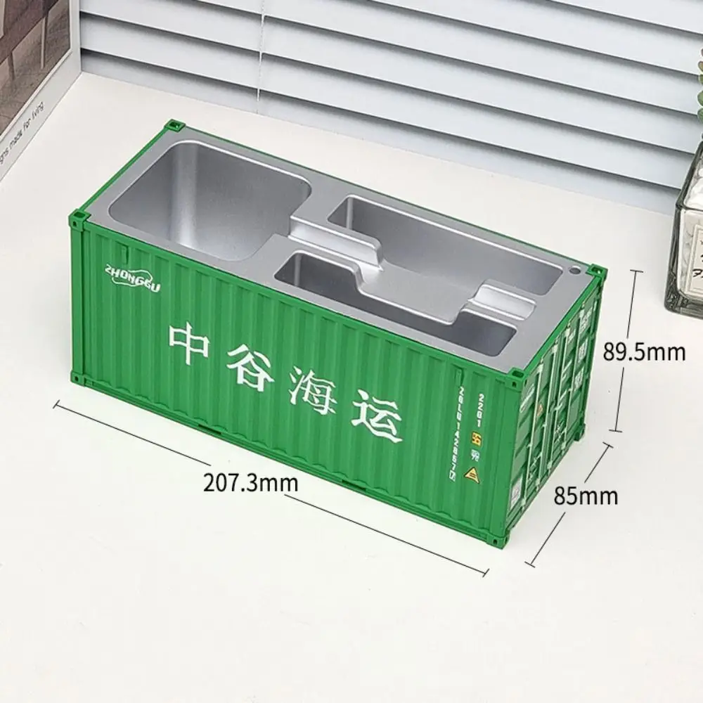 Ornaments 1:30 Shipping Container Creative Pen Holder Desktop Stationery Storage Box Decorative Business Card Organizer