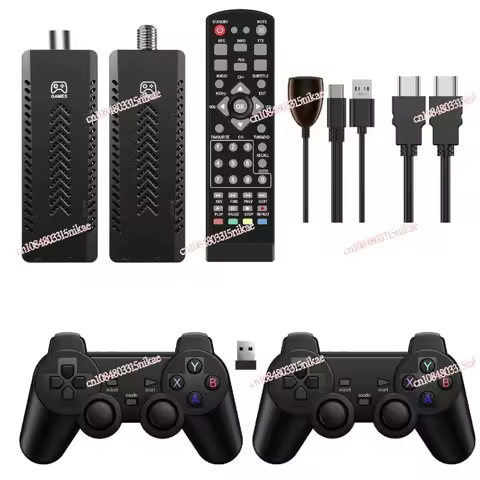 ISDB-T/DVB-T2 Game Console 4K TV Set Top Box with Dual System Android, Wireless and for Two Player, T2