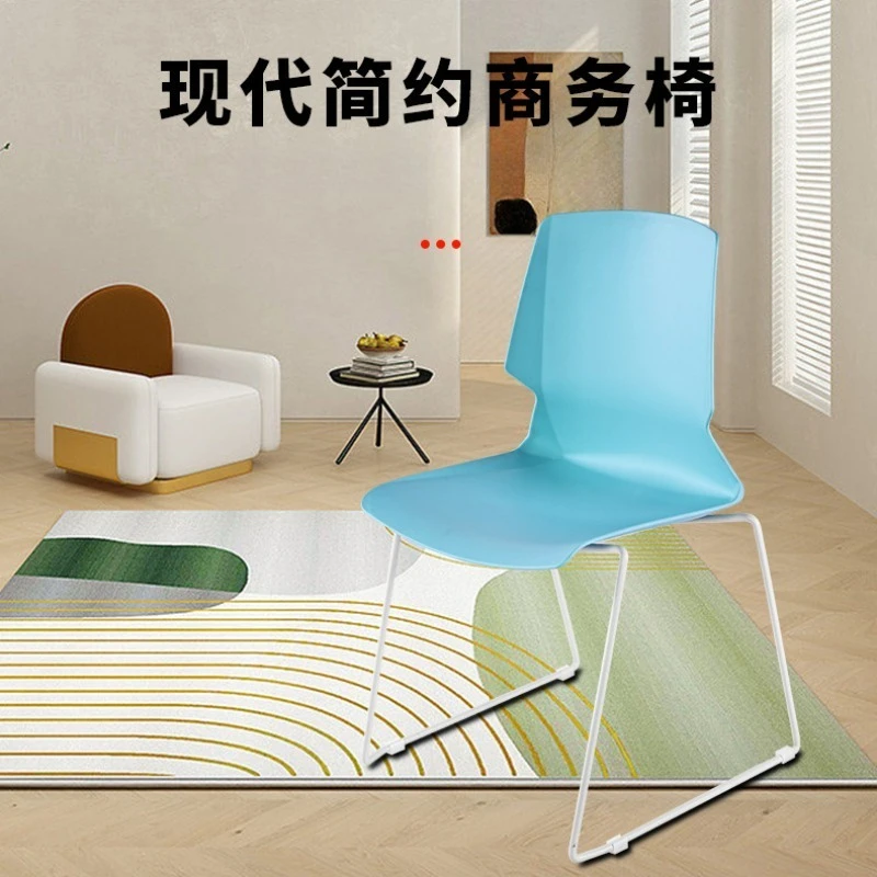 Modern minimalist conference chair, armless plastic back chair, household chair
