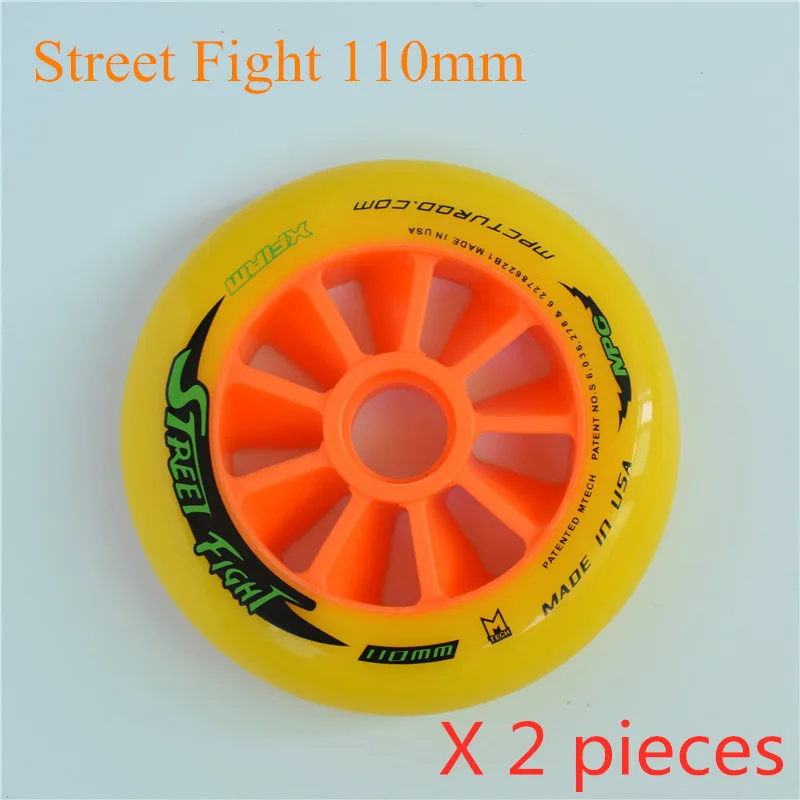 MPC Road Street Inline Speed Skating Wheel with 86A XFirm Durable Elastic PU 110mm Race Skates Tire 110 Roller Tyre 2 pieces