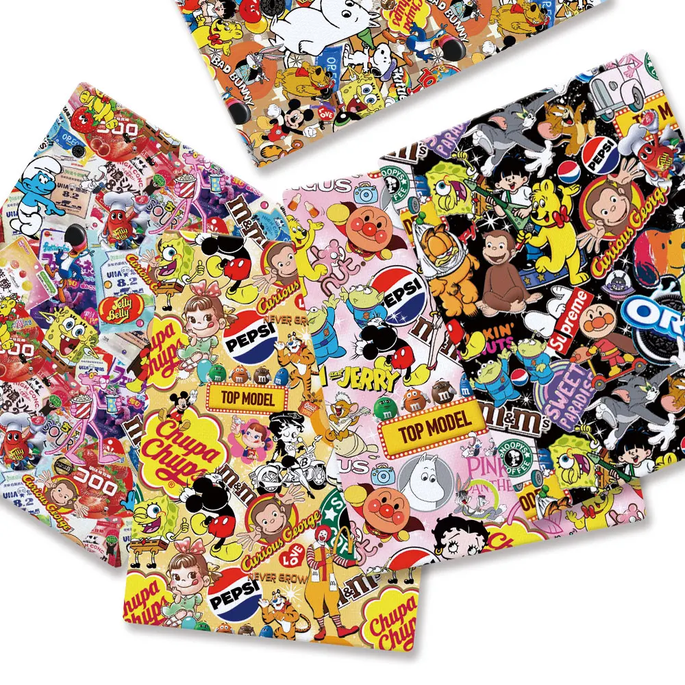 Polyester cotton Cartoon Fabric 140*50cm Handmade Sewing Patchwork Quilting Baby Dress Home Sheet Printed Fabric Sewing Kids