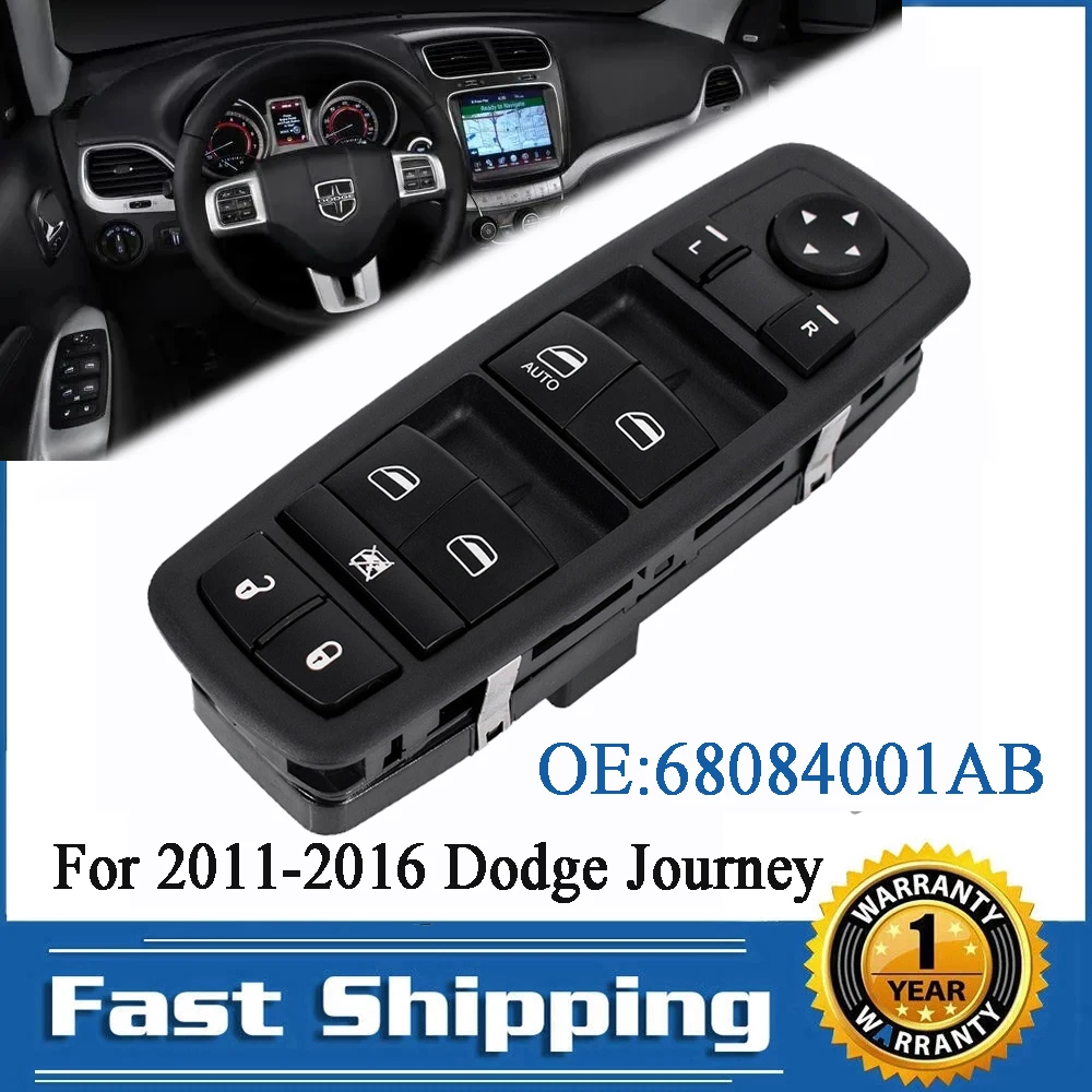 68084001AB Left Driver Side Electric Window Door Control Lifter Switch for Dodge Journey 2011-2016 2.4L 3.6L V6 Auto Parts