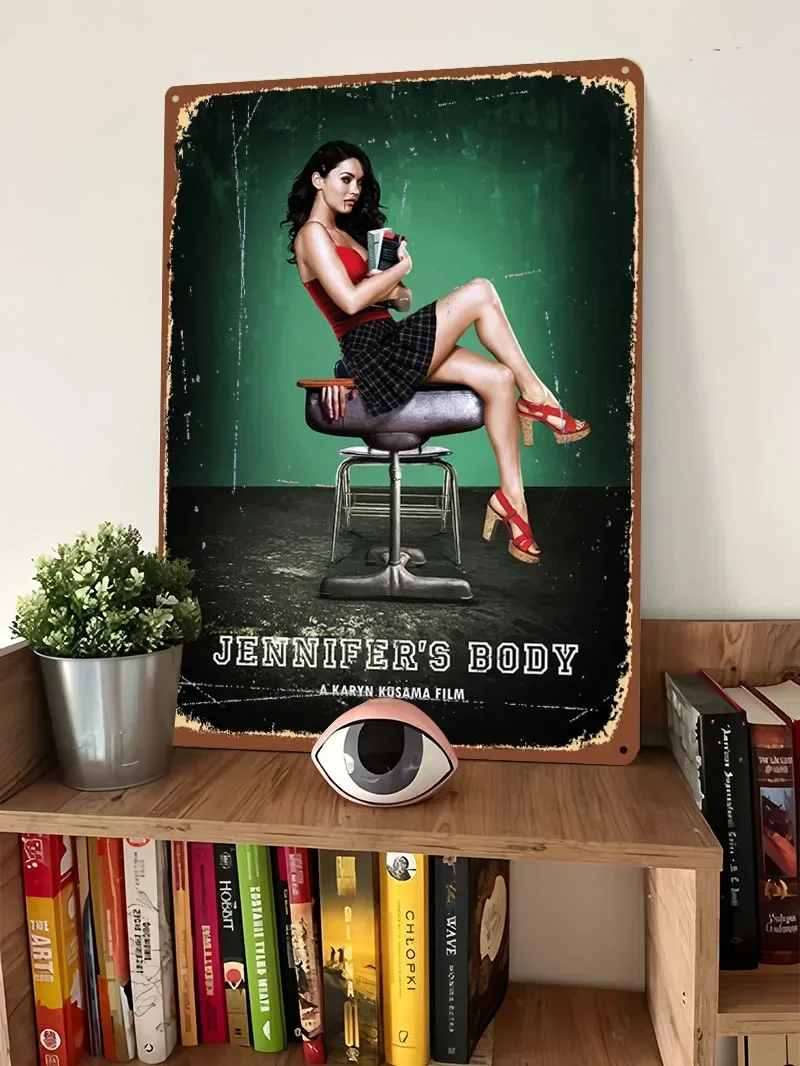 جينيفرز الجسم الفيلم المعادن المشارك الرجعية تخصيص معدن القصدير علامات للجدار الفن الديكور رجل الكهف حمام غرفة ديكور الرجال المنزل