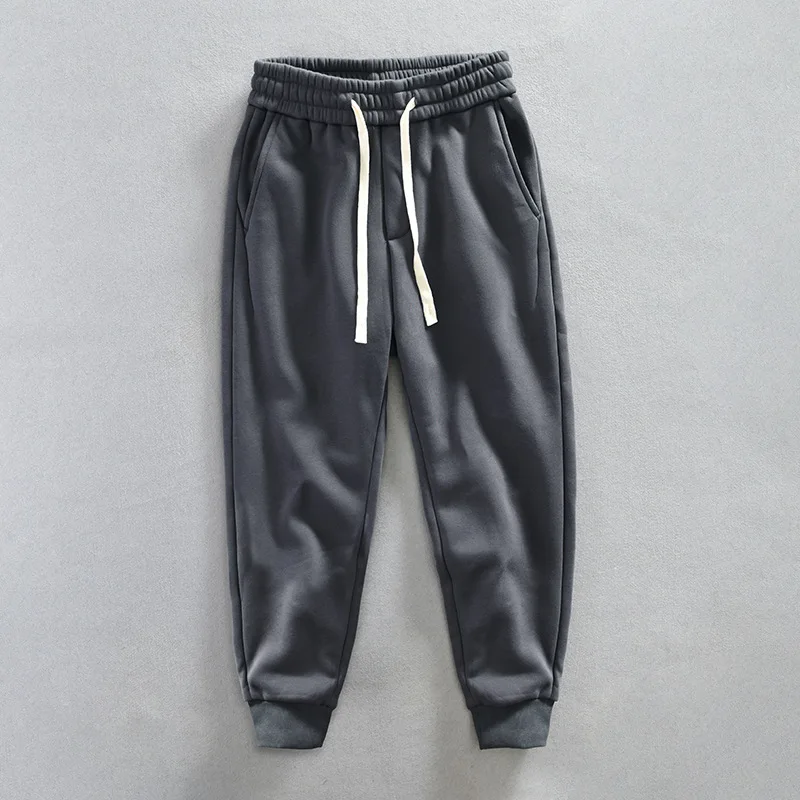 

6011 мужские повседневные спортивные штаны на зиму, хорошее качество, 100% хлопок, утепленный флис, теплые, с эластичной резинкой на талии, классические повседневные брюки для мужчин