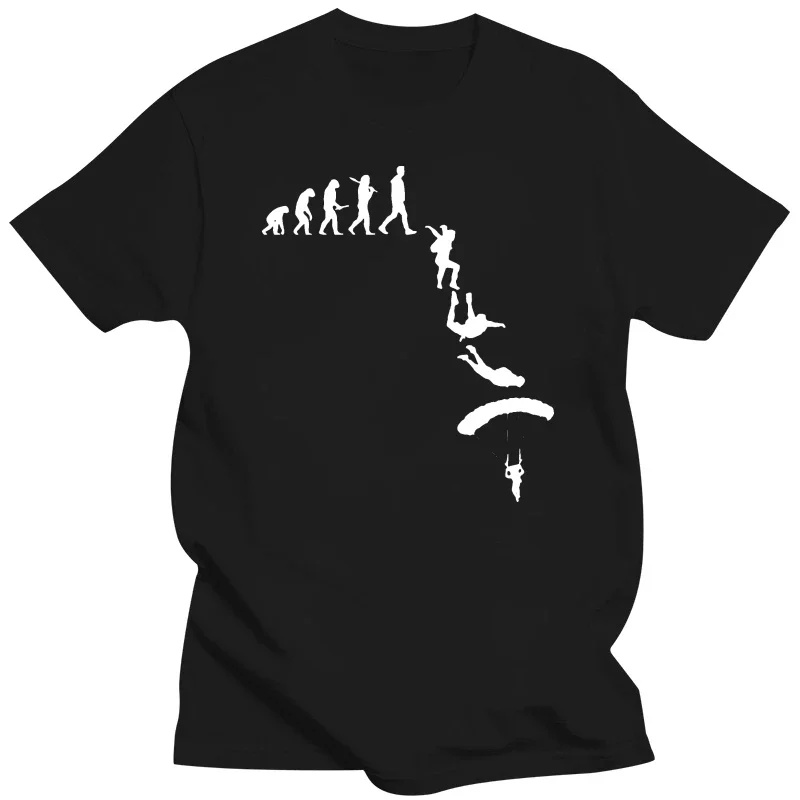 T-shirt à manches courtes pour hommes, vêtements de fitness, design intéressant, parapente d'été, évolution Sky3/4 Skydiver