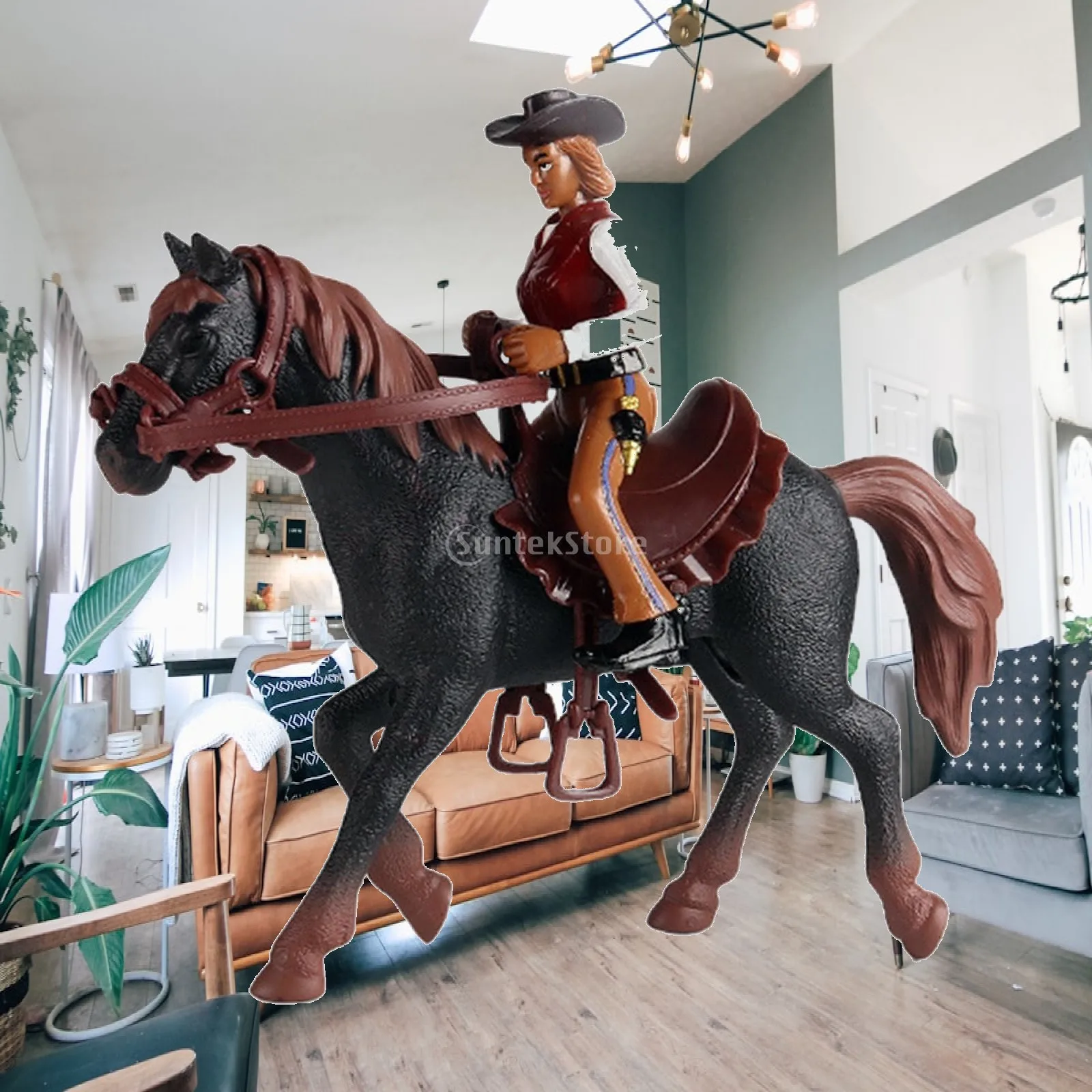 Simulation Horse Animals Farm Accessories Collection Pretend Model Decoration Educational Toy Ornaments for Toddlers Children