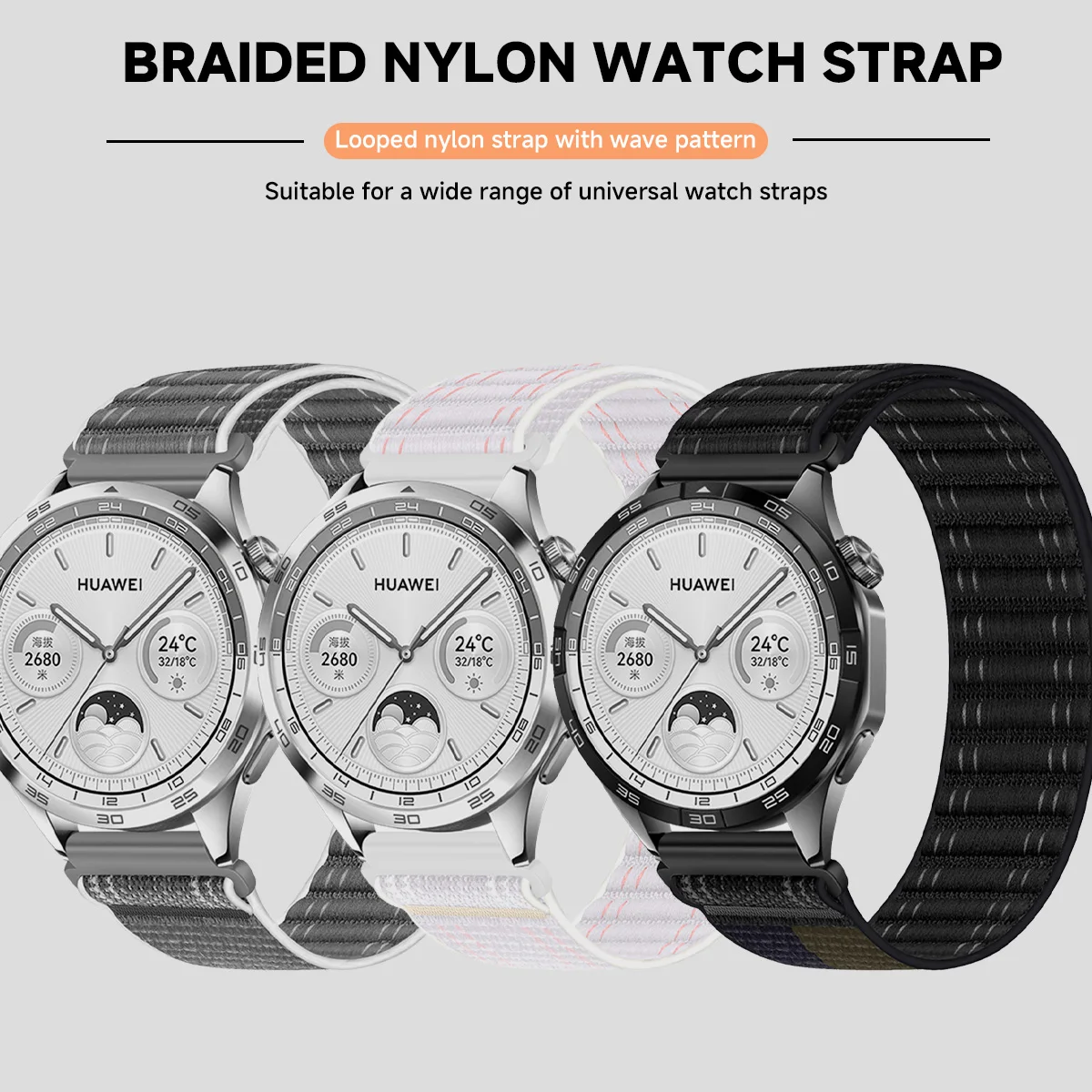 Pasek nylonowy 20mm 22mm do Samsung Galaxy Watch 7 6 5 4 40mm 44mm Sport Solo Loop Band do Huawei Watch GT3 4Pro 46mm 2e Bransoletka