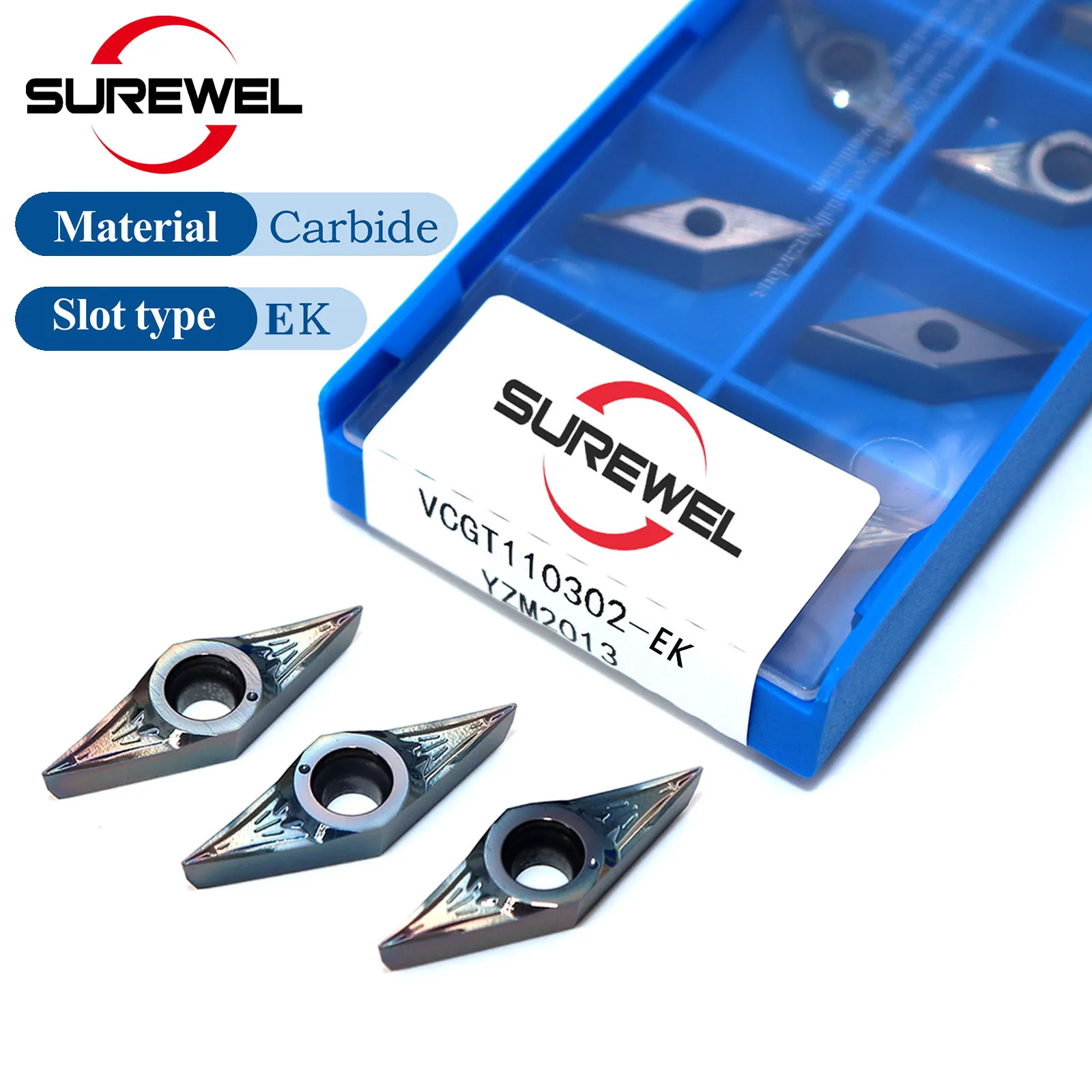 

VCGT110302 VCGT110304 Carbide CNC Turning Tool Stainless steel high-gloss inserts with finished turning of the bore hole
