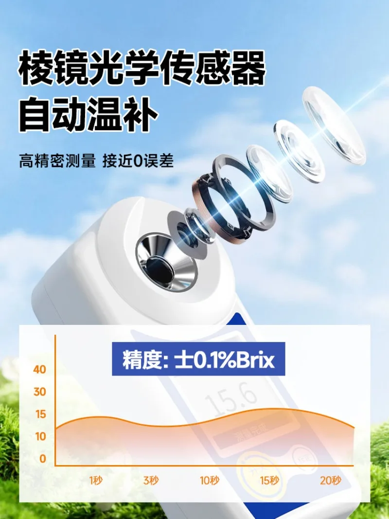 Sugar content meter, sugar meter, fruit high-precision digital sweetness tester, watermelon beverage sugar detection