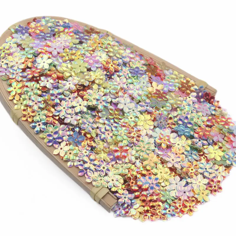 9mm 500-2500 Pz Paillettes Fiore Misto Tazza di Paillettes per Artigianato Borse Cucito Scrapbooking Lentejuelas Decorazione Della Casa Accessori