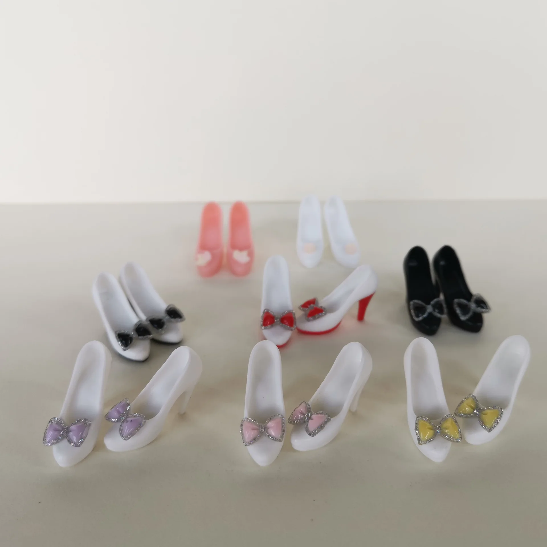 

1\6 Doll Shoes Accessories ST FR Supermodel Doll Shoes 30cm Fashion Design Bow High Heels Little Fragrance Wind High Heels
