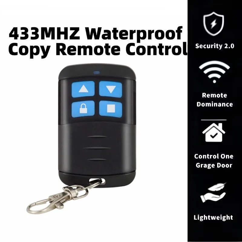 433MHz Wireless Cloning RF Garage Door Transmitter Smart Home Door Control Remote