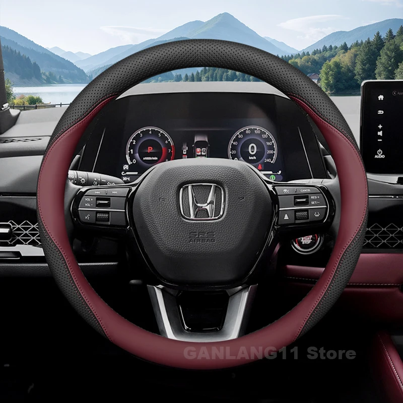 

Leather Car Steering Wheel Cover For Honda Civic 10th 11th Accord 11th 2008-2026 Auto interior Honda Accord 11th Accessories