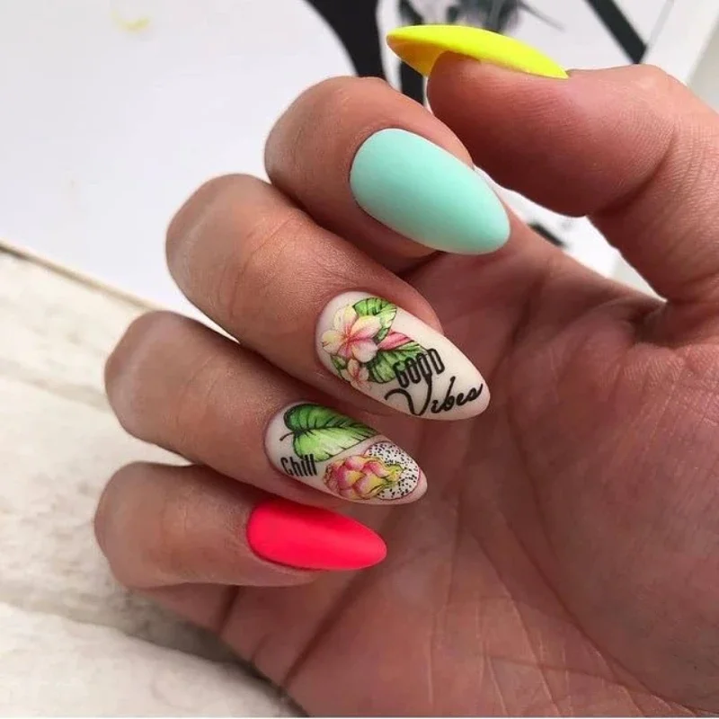 Großhandel 3D Nail Art Aufkleber Herbst Ahornblatt Chrysantheme selbstklebende Schieber Nägel Abziehbilder Dekorationen für Maniküre