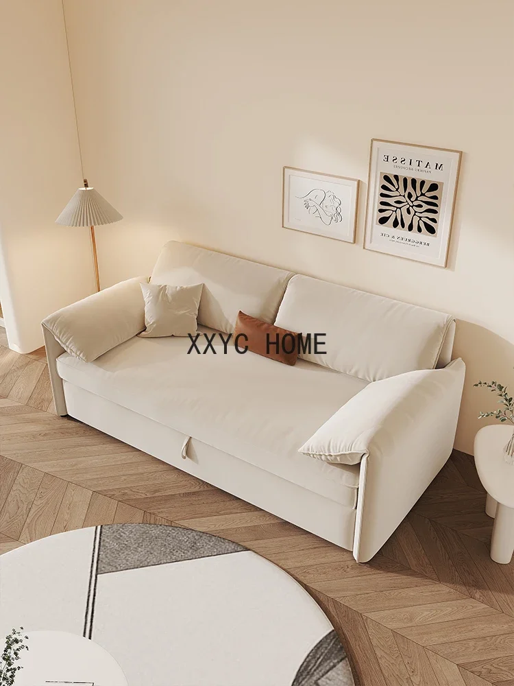 

Cream Style Folding Sofa Bed Multi-Functional Dual-Use Retractable