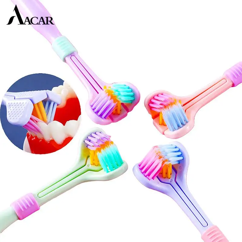 Three Sided Soft Hair Tooth Toothbrush Ultra Fine Soft Bristle Adult Toothbrush Oral Care Safety Teeth Brush Oral Health Cleaner