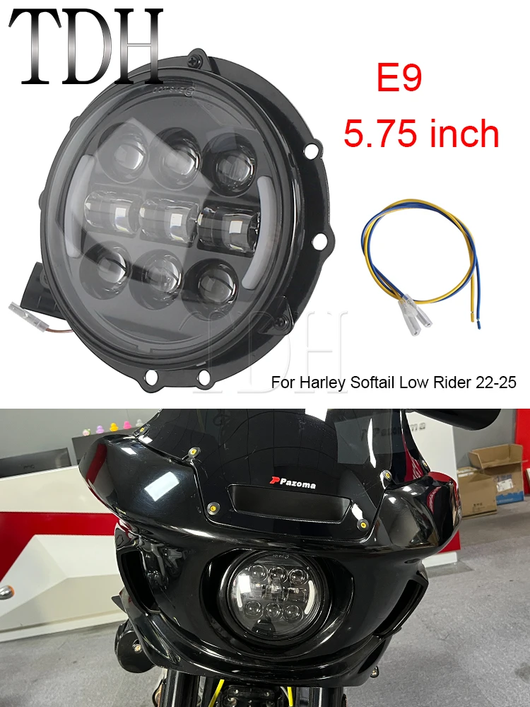 Front LED Projectie Koplamp Dagrijverlichting Richtingaanwijzer HI/DIMlicht Voor Harley Softail Low Rider 117ST EI Diablo - afbeelding 2