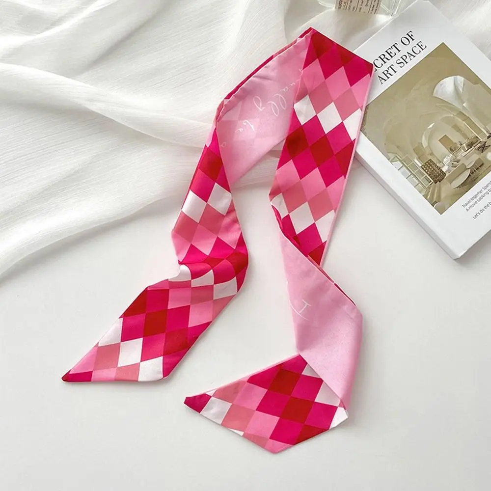 Retro Ribbon Headband Silk Scarf Flower Hair Tie Printed Scarf Scarf Accessories Neckerchief Scarf Hair Band Female