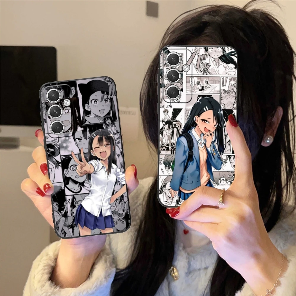 Hayase Nagatoro Anime Mobile Cell Phone Case for Samsung Galaxy S24 S23 S22 S21 S20 S10 S9 Plus FE Ultra Lite Black Cover Shell