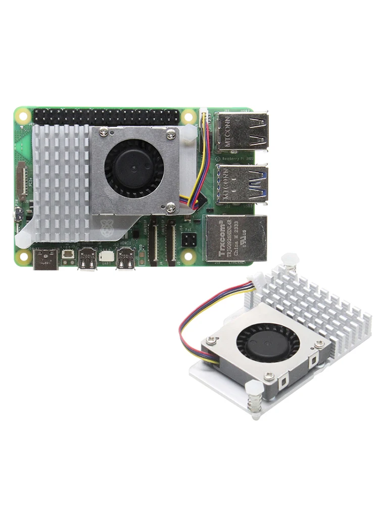 Raspberry Pi 5 Official Heatsink Fan Metal Radiator Active Cooler