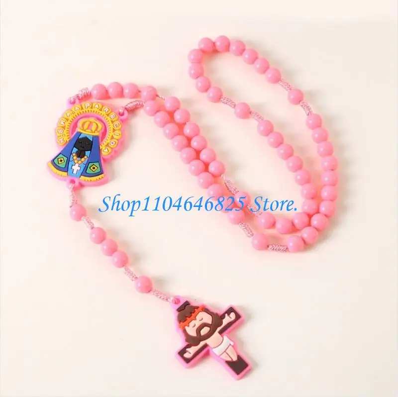 Pack of 2 Kids Prayer Beads Religious Necklace Catholic Rosary Gift for Holidays